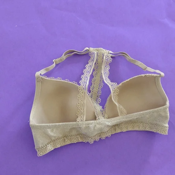 Imtimissimi metallic gold soft cup bra. Size is missing fits 34B/C - Picture 3 of 8